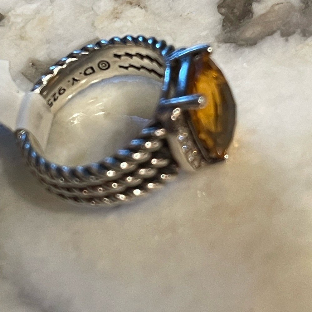 David Yurman brilliant yellow citrine Wheaton ring.
David Yurman
